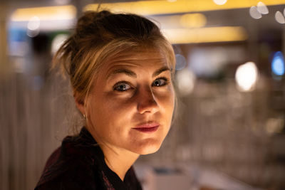 Close-up portrait of woman