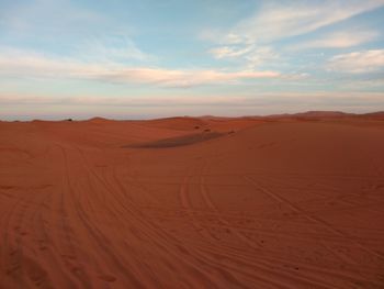 Scenic view of desert against sky