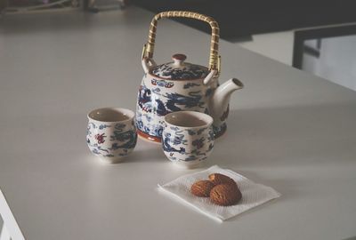 Close-up of dessert on table