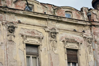 Low angle view of abandoned building