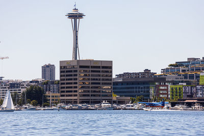 View of buildings at waterfront