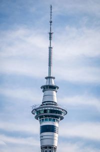 Low angle view of sky tower against sky