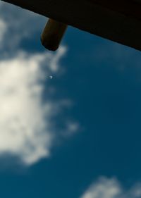 Low angle view of water against sky