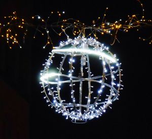 Close-up of illuminated christmas lights