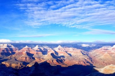 Scenic view of dramatic landscape against sky