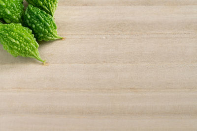 High angle view of vegetables on table