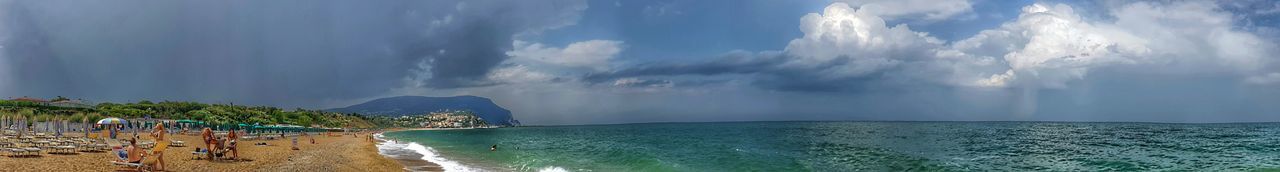 PANORAMIC SHOT OF BEACH AGAINST SKY