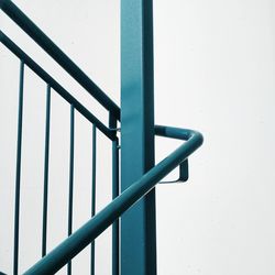 Close-up of railing on steps