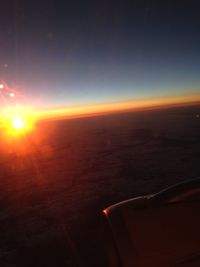 Cropped image of landscape at sunset