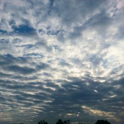 Low angle view of cloudy sky