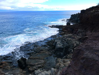 Scenic view of sea against sky