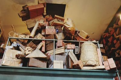 Close-up of shopping mall