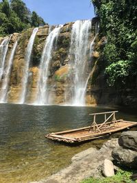 Scenic view of waterfall