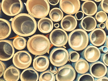 Full frame shot of pipes