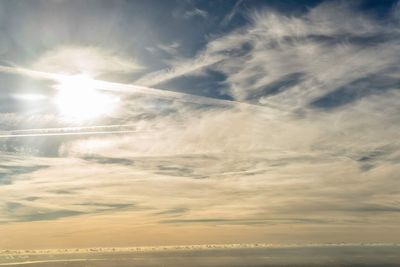 Scenic view of vapor trail in sky