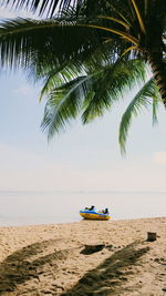 View of people on beach