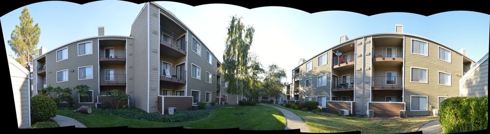 Low angle view of buildings against sky