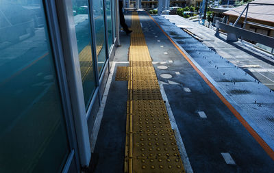 View of railroad station platform