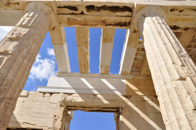 Low angle view of historical building