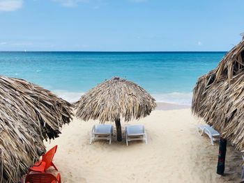 Panoramic view of beach against sky