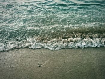 High angle view of sea waves