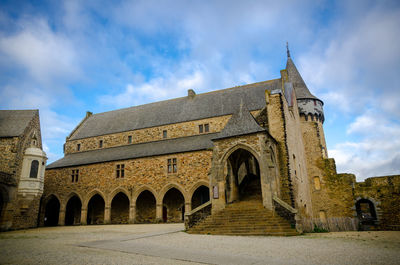 Low angle view of historical building against sky