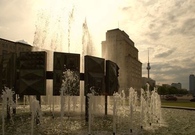 View of fountain against sky