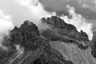 Low angle view of mountain against sky
