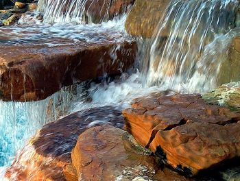 Scenic view of waterfall