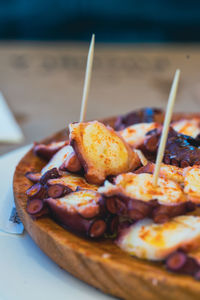 Close-up of cake on table