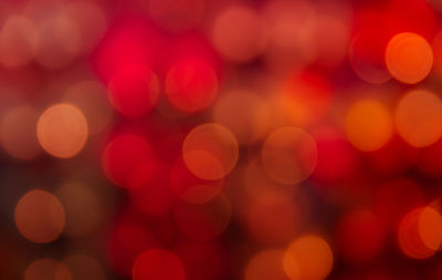 Defocused image of illuminated lights