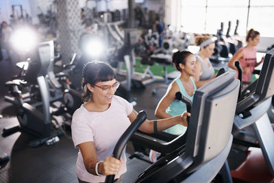 Women exercising at gym