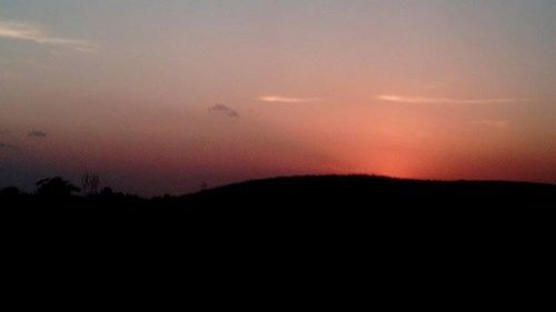 Silhouette of landscape at sunset