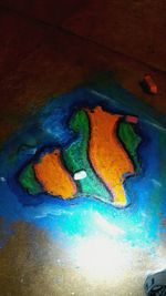 Close-up of painting on wall