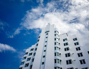 Low angle view of modern building against sky