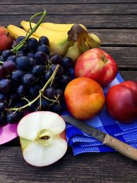 Close-up of fruits on table