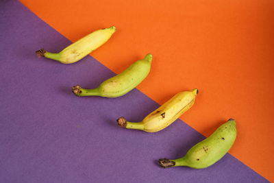 High angle view of bananas