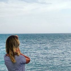 Woman looking at sea