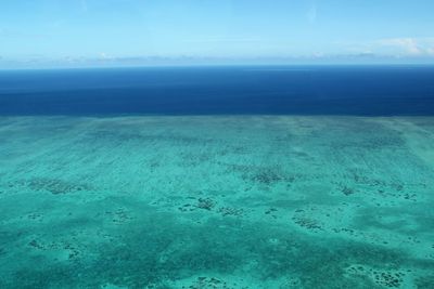 Aerial view of sea against sky