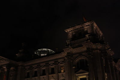 Low angle view of temple against sky