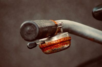 High angle view of rusty metal in container