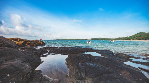 Beautiful seascape at rayong, thailand