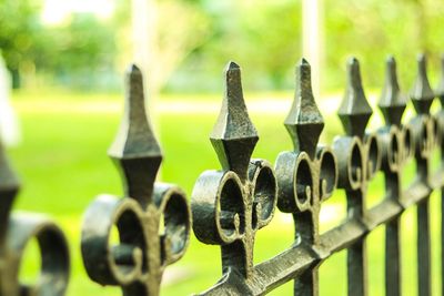 Close-up of metallic structure