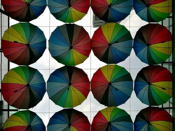 Full frame shot of multi colored umbrellas