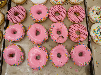 Directly above shot of cupcakes