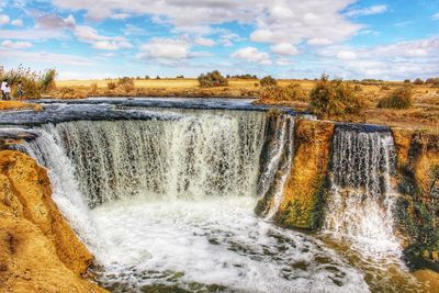 The beautiful waterfalls which is located in wadi el-rayan at el-fayoum.