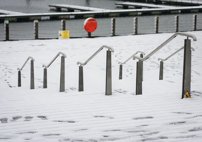 Close-up of red line on wooden wall