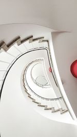 Low angle view of spiral staircase