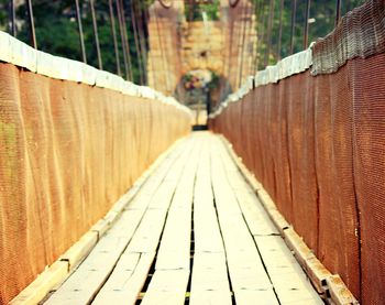 Close-up of footbridge