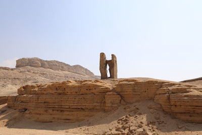Rock formations in a desert